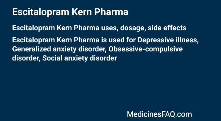 Escitalopram Kern Pharma