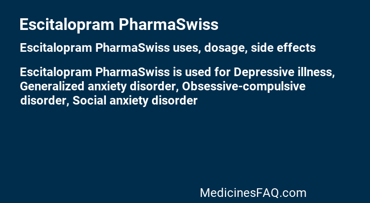 Escitalopram PharmaSwiss