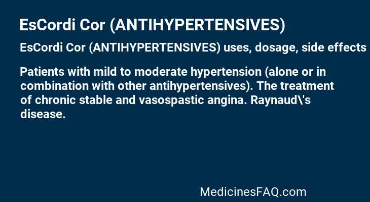 EsCordi Cor (ANTIHYPERTENSIVES)