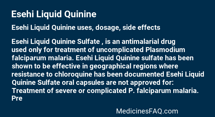 Esehi Liquid Quinine