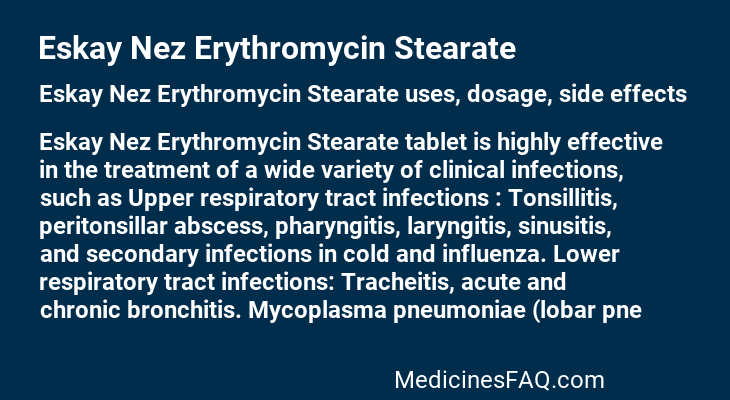 Eskay Nez Erythromycin Stearate