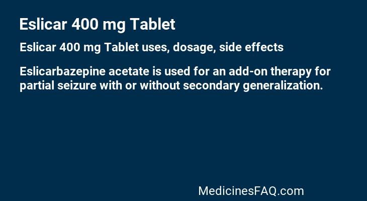 Eslicar 400 mg Tablet