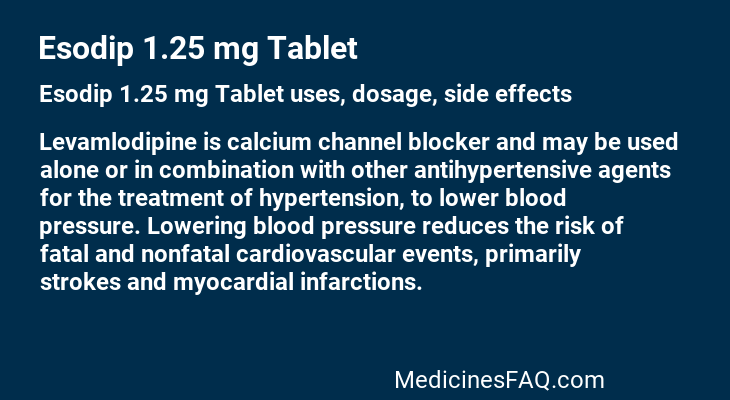 Esodip 1.25 mg Tablet