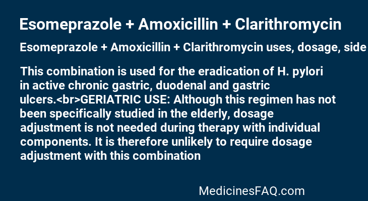 Esomeprazole + Amoxicillin + Clarithromycin