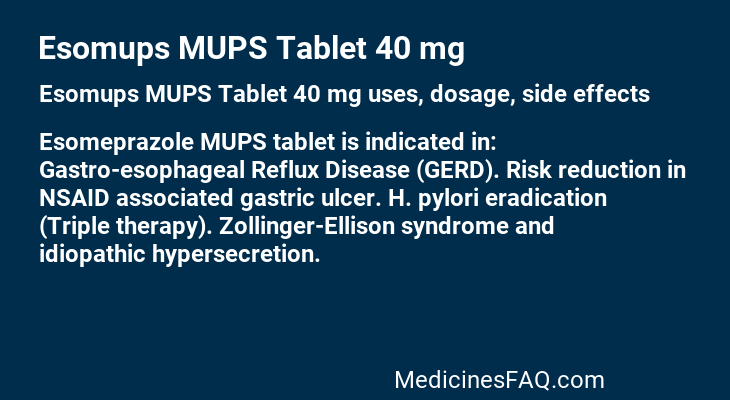 Esomups MUPS Tablet 40 mg