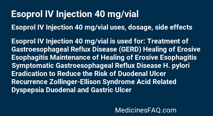 Esoprol IV Injection 40 mg/vial