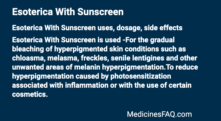Esoterica With Sunscreen