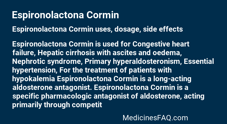 Espironolactona Cormin