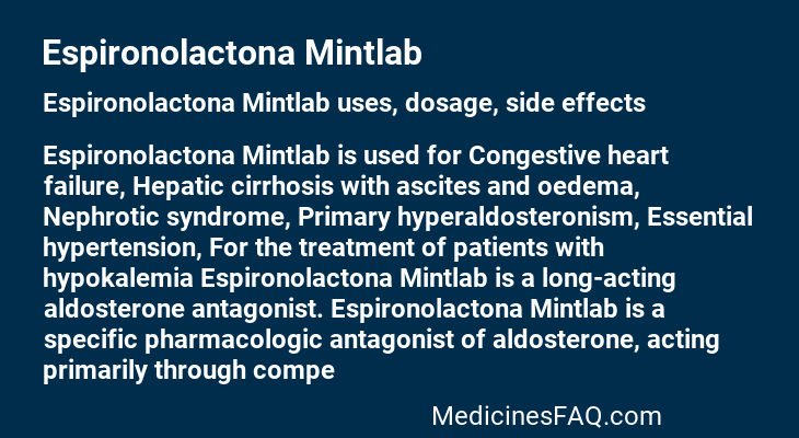 Espironolactona Mintlab