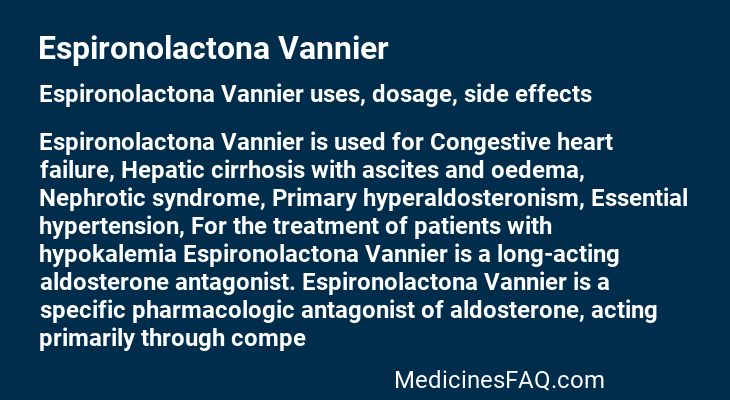 Espironolactona Vannier