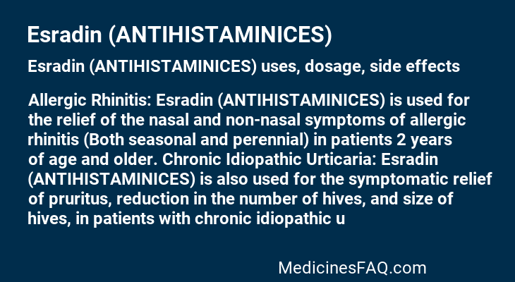 Esradin (ANTIHISTAMINICES)