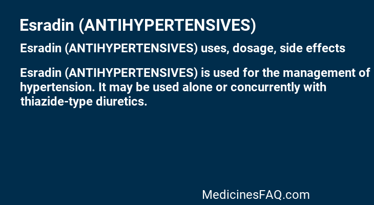 Esradin (ANTIHYPERTENSIVES)