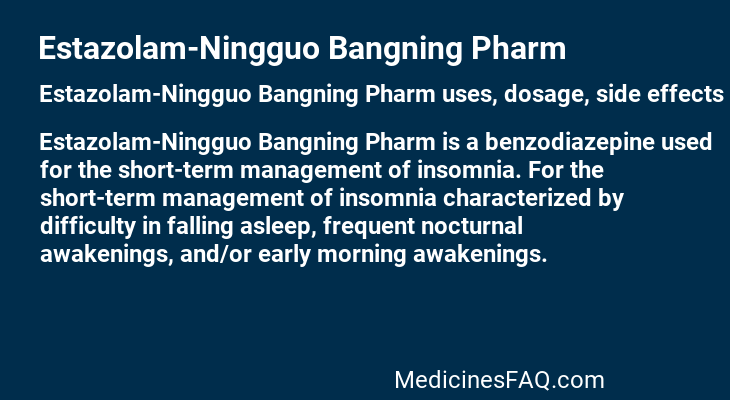 Estazolam-Ningguo Bangning Pharm