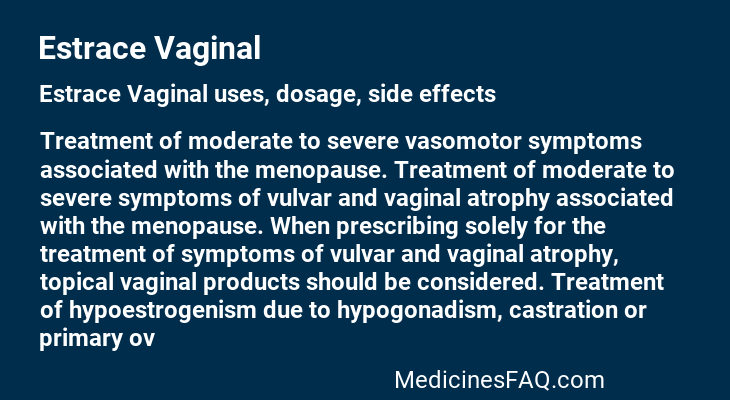 Estrace Vaginal