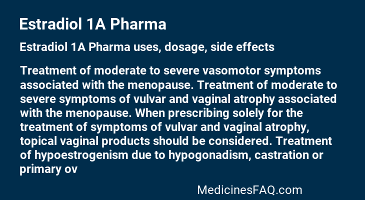 Estradiol 1A Pharma