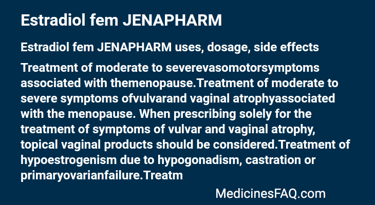 Estradiol fem JENAPHARM