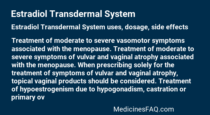 Estradiol Transdermal System