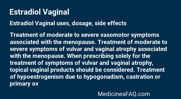 Estradiol Vaginal