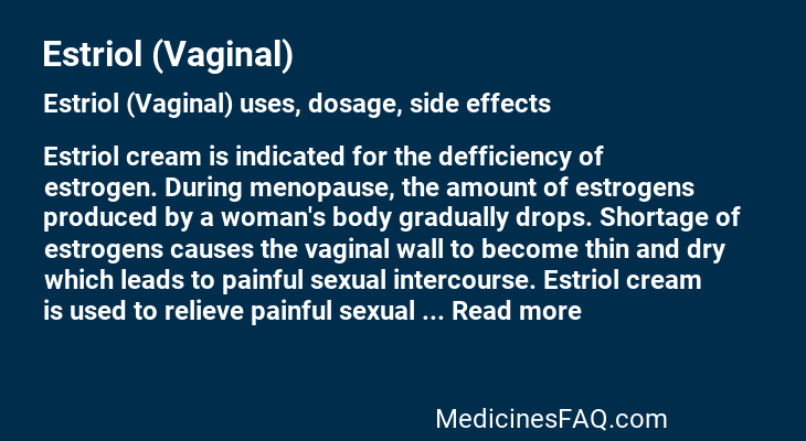 Estriol (Vaginal)