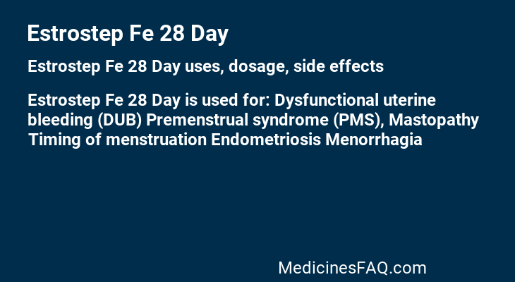 Estrostep Fe 28 Day