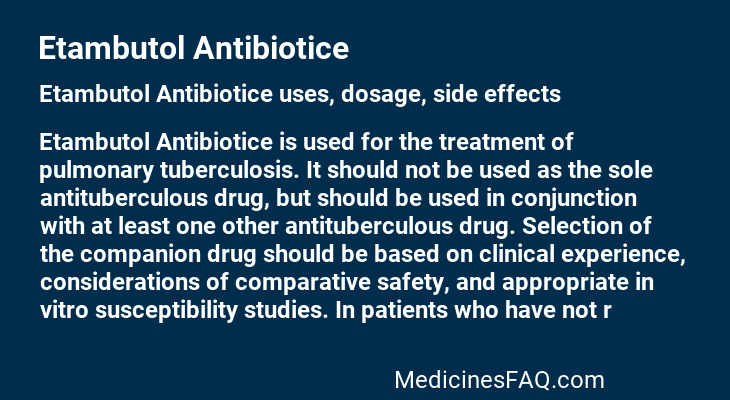 Etambutol Antibiotice