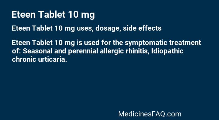 Eteen Tablet 10 mg