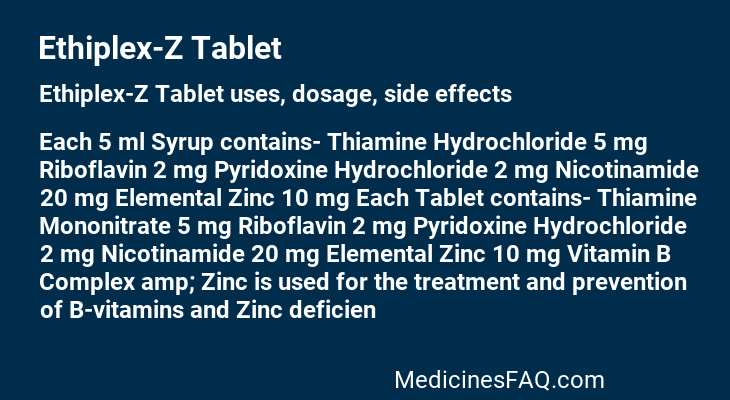 Ethiplex-Z Tablet