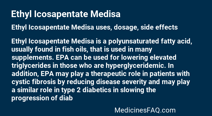 Ethyl Icosapentate Medisa