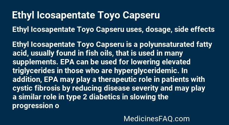 Ethyl Icosapentate Toyo Capseru