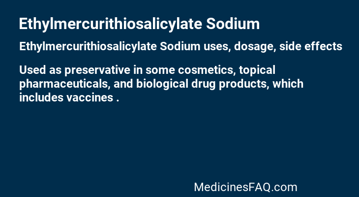 Ethylmercurithiosalicylate Sodium