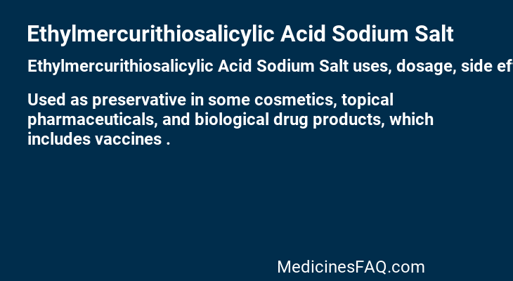 Ethylmercurithiosalicylic Acid Sodium Salt