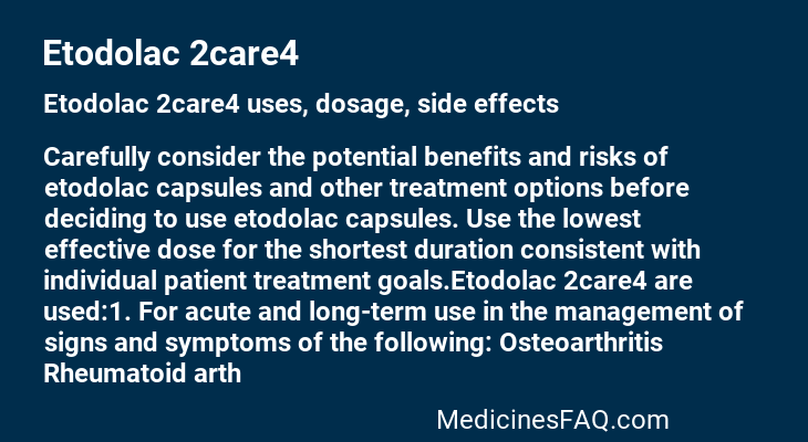 Etodolac 2care4