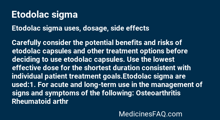 Etodolac sigma