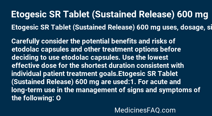 Etogesic SR Tablet (Sustained Release) 600 mg