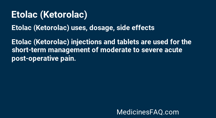 Etolac (Ketorolac)