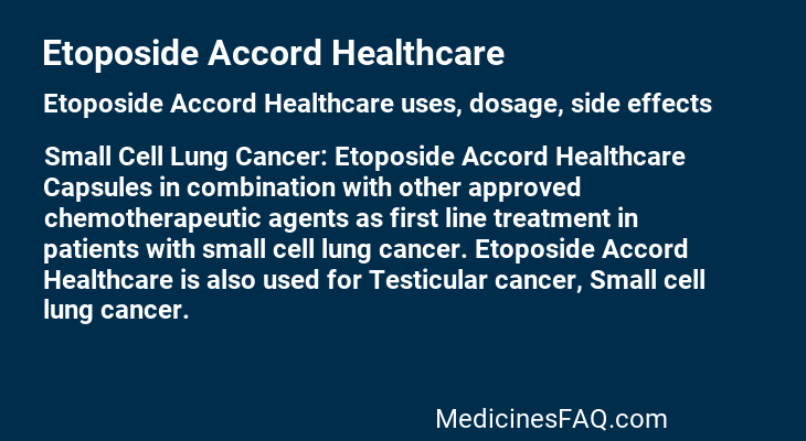 Etoposide Accord Healthcare