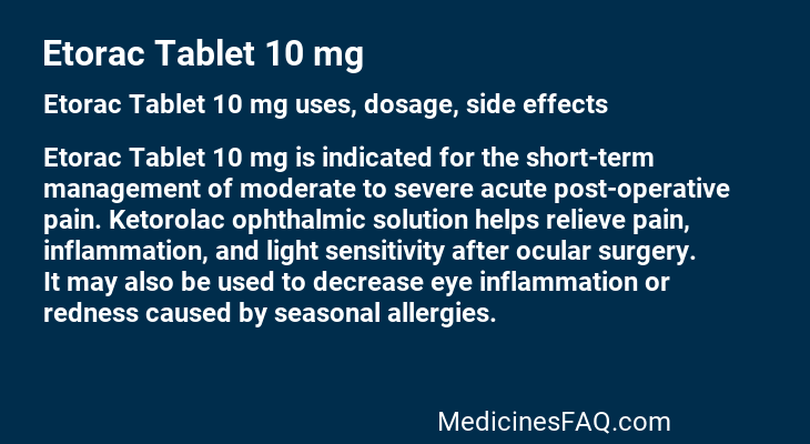 Etorac Tablet 10 mg