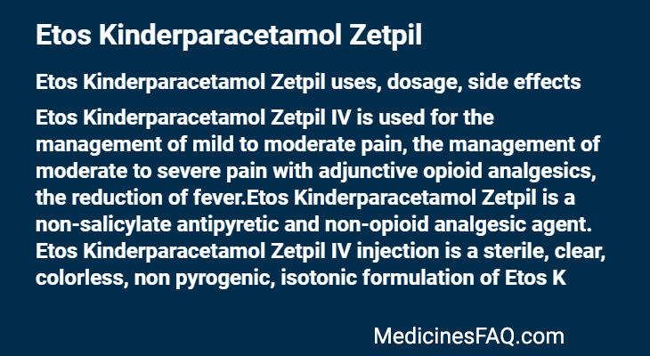 Etos Kinderparacetamol Zetpil