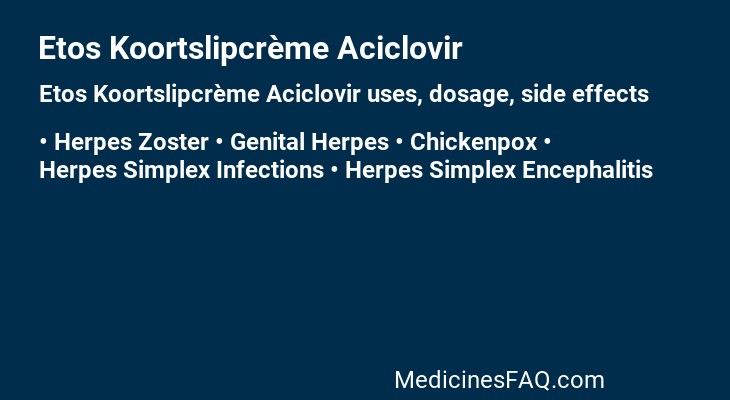 Etos Koortslipcrème Aciclovir