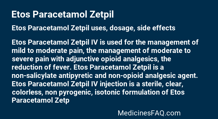 Etos Paracetamol Zetpil