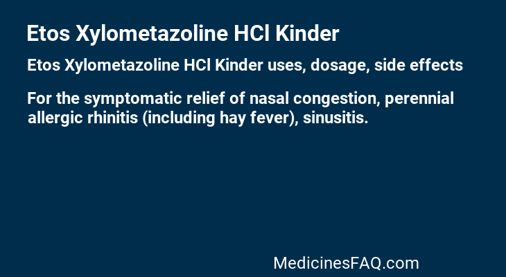 Etos Xylometazoline HCl Kinder
