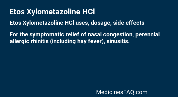 Etos Xylometazoline HCl
