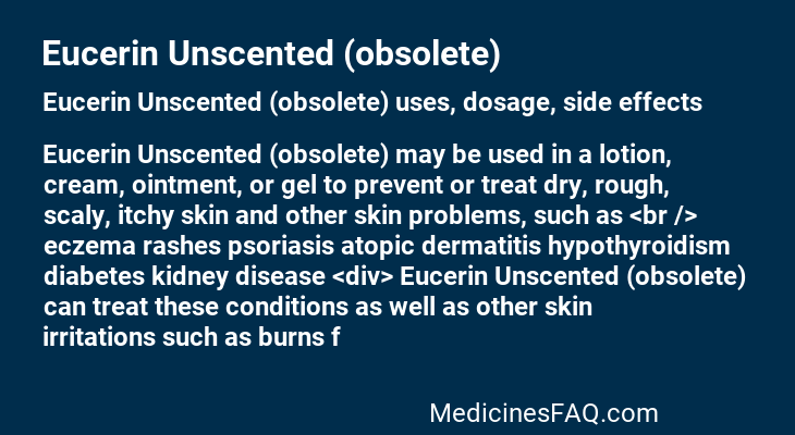Eucerin Unscented (obsolete)