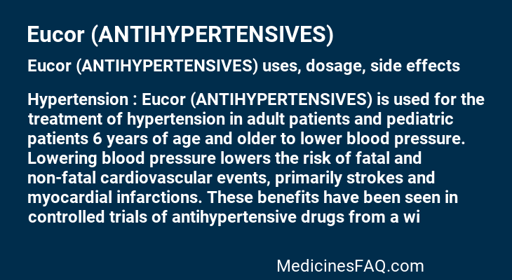 Eucor (ANTIHYPERTENSIVES)