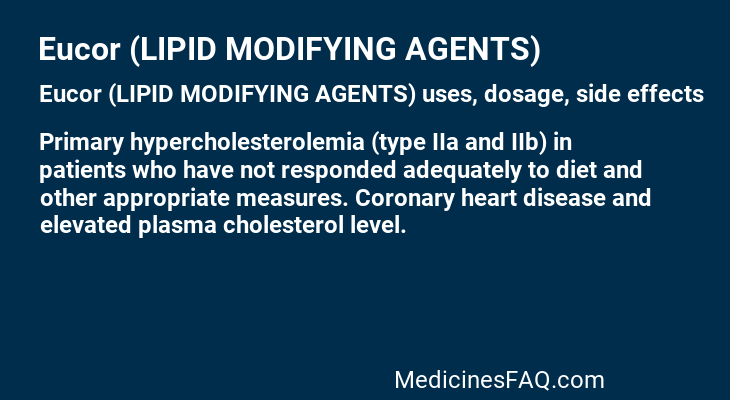 Eucor (LIPID MODIFYING AGENTS)