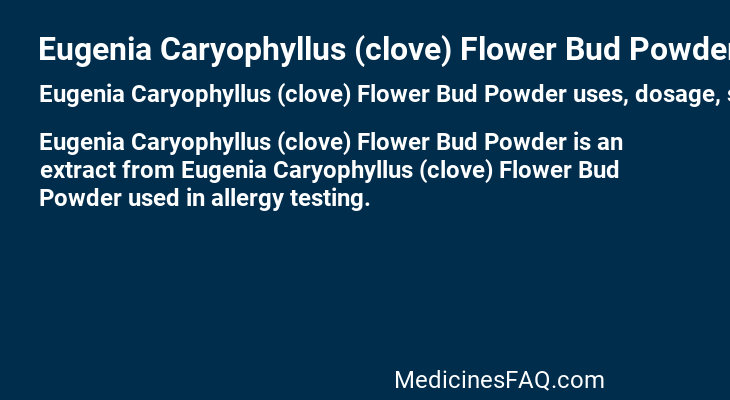 Eugenia Caryophyllus (clove) Flower Bud Powder