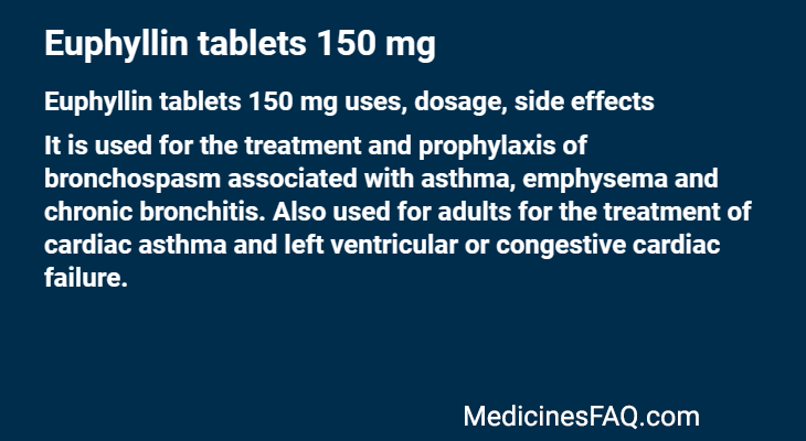 Euphyllin tablets 150 mg