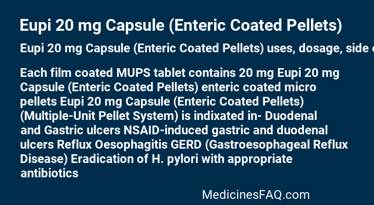 Eupi 20 mg Capsule (Enteric Coated Pellets)