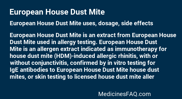 European House Dust Mite