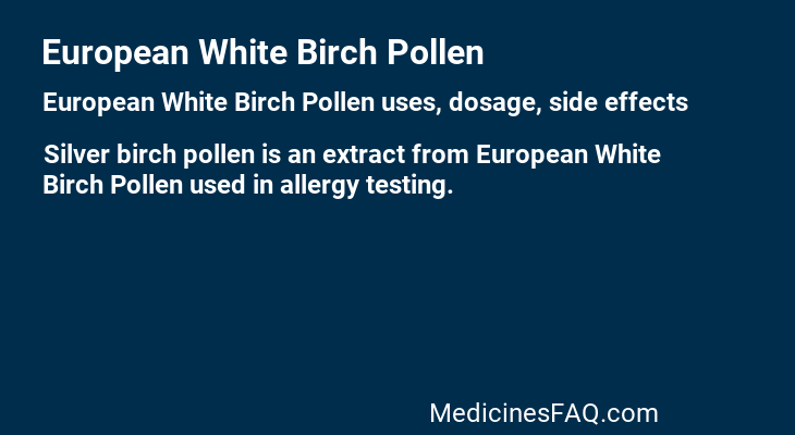 European White Birch Pollen